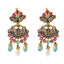 22K Antique Gold, Ruby, Pearl & Emerald Temple Jewelry Set (76.6gm)