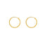 22K Yellow Gold Hammered Hoops, 1.3 Grams