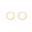22K Yellow Gold Hammered Hoops, 1.7 Grams - Virani Jewelers