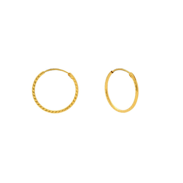 22K Yellow Gold Hammered Hoops, 1.7 Grams - Virani Jewelers | 



Petite 22K yellow gold hoops with a unique chiseled detail along the hoop, an ideal pair for ...