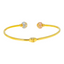 22K Multi-Tone Gold Ball Bead Bangle (8.1gm)
