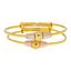 22K Multi-Tone Gold Beaded Kid's Bangle Set (4.7gm)