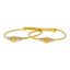 22K Multi-Tone Gold Beaded Kid's Bangle Set (4.7gm)