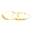 22K Yellow Gold Beaded Kid's Bangle Set (8gm)