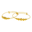 22K Yellow Gold Beaded Kid's Bangle Set (7.8gm)