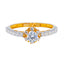 22K Yellow Gold CZ Halo Ring Size 7.5 (1.8 grams)