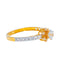22K Yellow Gold CZ Halo Ring Size 7.5 (1.8 grams)