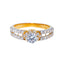 22K Yellow Gold CZ Halo Split Shank Ring size 7 (3.1 grams)