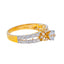 22K Yellow Gold CZ Halo Split Shank Ring size 7 (3.1 grams)