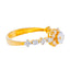 22K Yellow Gold Floral CZ Cluster Ring size 7.5 (2.3 grams)
