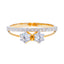 22K Yellow Gold CZ Bow Ring size 8 (2.6 grams)
