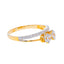22K Yellow Gold CZ Bow Ring size 8 (2.6 grams)
