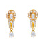 22K Gold Pearl Drop Dangle Earrings (4.3 grams)