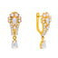 22K Gold Pearl Drop Dangle Earrings (4.3 grams)