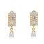 22K Yellow Gold, Pearl & CZ Drop Earring (4.4 grams)