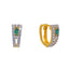 22K Yellow Gold Earring with Ruby, CZ (3.7 grams)