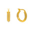 22K Yellow Gold Baali Style Hoop Earrings (3.5 grams)