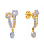 22K Yellow Gold Earring with CZ (3.7 grams)