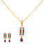 22K Yellow Gold Pendant Set with Gemstones & Pearls (6.9 grams)