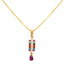 22K Yellow Gold Pendant Set with Gemstones & Pearls (6.9 grams)