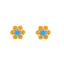 22K Yellow Gold Flower Pendant Set with CZ (5.2 grams)