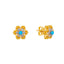 22K Yellow Gold Flower Pendant Set with CZ (5.2 grams)