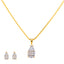 22K Yellow Gold Pendant Set with CZ (5.8 grams)