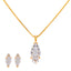 22K Yellow Gold Pendant Set with CZ (7 grams)