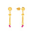 22K Yellow Gold Necklace Set with Ruby (14.4 grams)