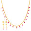 22K Yellow Gold Necklace Set with Ruby (14.4 grams)