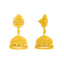22K Yellow Gold Meenakari Earrings (18.6gm)