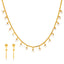 22K Yellow Gold Necklace Set with Pearls (13.5 grams)