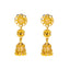 22K Yellow Gold Beaded Necklace & Jhumka Earring Set (18.9 grams)