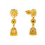 22K Yellow Gold Beaded Necklace & Jhumka Earring Set (18.9 grams)
