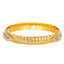 22K Multi-Tone Gold Kada Bangle, Size 3+ (37.2 grams)