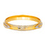 22K Multi-Tone Gold Kada Bangle, Size 3+ (37 grams)