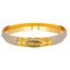 22K Multi-Tone Gold Kada Bangle, Size 3+ (32.4 grams)