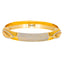 22K Multi-Tone Gold Kada Bangle, Size 3+ (32.4 grams)