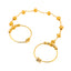 22K Yellow Gold Adjustable Beaded Ring size 7.5 (4.2 grams)