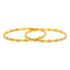 22K Yellow & White Gold Kids Bangle Set of 2 (8.8gm)