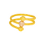 22K Multi-Tone Gold Beaded Ring (3.4 grams)