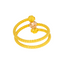 22K Multi-Tone Gold Beaded Ring (3.4 grams)
