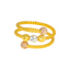 22K Multi-Tone Gold Beaded Ring (3.5 grams)