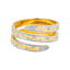 22K Multi-Tone Gold Spiral Ring (7.5 grams)