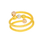 22K Multi-Tone Gold Beaded Ring (3.5 grams)