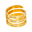 22K Yellow Gold & CZ Spiral Ring (9.7 grams)