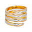 22K Multi-Tone Gold Spiral Ring (8.8 grams)