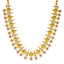 22K Antique Gold Temple Necklace w/ CZ, Emerald, Ruby & Pearl (97.8gm)