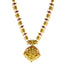 22K Antique Gold Temple Necklace w/ CZ, Emerald, Ruby & Pearl (78.3gm)