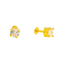 22K Yellow Gold & Cubic Zirconia Stud Earrings (1.3 grams)